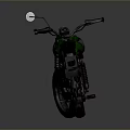 Green Vintage Motorcycle With Black Seat Classic Design And Chrome Details