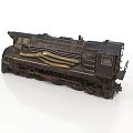 Vintage Black Steam Train Model With Gold Stripes And Retro Design