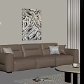 Modern three-seat sofa 3d model