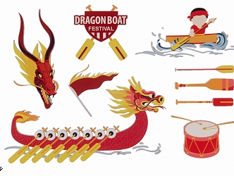 Dragon Boat Festival Dragon Boat Zongzi 3d model