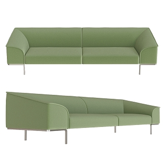 Prostoria modern Italian simple fabric sofa double sofa multi-person sofa 3d model