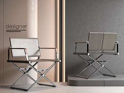 modern folding chair 3d model