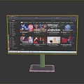 Modern Electronic Monitor Displaying Video Streaming Content With High Definition Screen