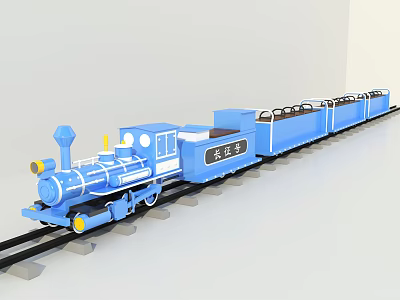 Modern amusement equipment track train 3d model Modern amusement equipment track train 3d model