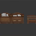 Classic Wooden Storage Furniture With Drawers And Divided Compartments For White Linens