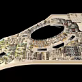 Aerial View Urban Planning Design With Building Layout Road Networks And Green Spaces
