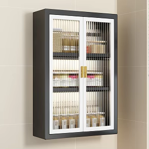 Kitchen Mural Seasoning Storage Cabinet 3d model