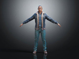 Modern Men's Vest Casual suit Casual Clothing 3d model