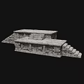 Ancient Architectural Stone Structure with Traditional Steps and Platform Design