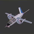 Modern White And Blue Aircraft With Twin Propellers And Streamlined Body