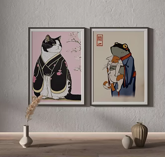 Modern Animal Painting Decorative Painting 3d model