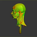3D Human Head and Neck Muscle Anatomy Model Showing Detailed Anatomical Structure