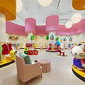 Bright Colorful Children's Clothing Store With Cartoon Decor And Kids Clothes