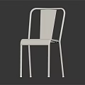 White Modern Chair With Metal Frame And Minimalist Design For Home Interiors