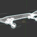 Black Skateboard With Wooden Edge And White Wheels For Sports Activities