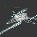 Futuristic Blue And White Aircraft 3D Model With Sleek Aerodynamic Design