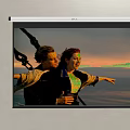 Projection Monitoring System With Screen Displaying Movie Scene And Surveillance Camera