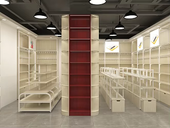 Industrial LOFT Stationery Shop 3d model