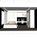 Tatami Bedroom With White Cabinetry Desk Computer Beige Bedding And Window