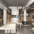 Wenhua Book Store Modern Interior With Wooden Counter And Display Shelves