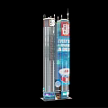 Future Architecture Tall Modern Towers With Glass Curtain Walls And Futuristic Urban Design Elements