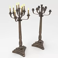 Floor Standing Classic Candelabra With Multiple Candle Branches And Sturdy Base 3d model