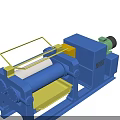 Industrial Blue Rolling Equipment With Metal Roller Yellow Components And Control Panel