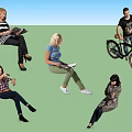 Many characters 3d model