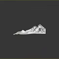 Snowy Mountain Terrain with Snow Covered Peaks Rocky Ridges and Frozen Landscape