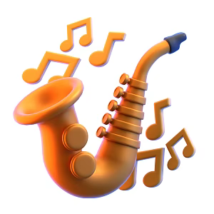 Modern Musical Instrument Music Icon Cartoon Musical Instrument 3d model