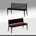 Modern Leisure Chairs With Black Brown Frames And Green Orange Cushions