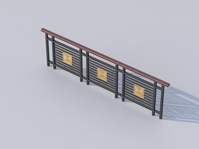 3D Model of Guardrail 3d model