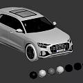 Silver Audi SUV Exterior Design With Sleek Body And Wheels