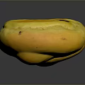 Two Golden Yellow Round Pastries With Shiny Surface And Tasty Filling