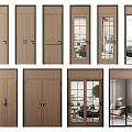 Modern Wooden Hinged Doors With Glass Panels And Interior Design Frames For Various Home Styles