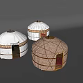 Traditional Yurts Featuring Different Styles White Brown Exteriors Circular Top And Dark Doors