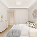 Elegant Modern Bedroom Interior Design With Bed Nightstands Decorative Mirror Large Window And City View