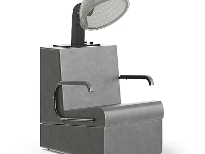 Modern Gray Leather Massage Chair With Adjustable Headrest And Armrests 3d model