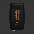 Portable Laptop Power Bank with Black Red Design USB Ports Button and Boost Logo