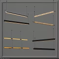 Modern Linear Chandeliers With Sleek Metal Frames And LED Lighting In Various Contemporary Styles