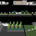 Modern Gate Community Gate 3d model