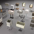 Collection Of Modern Table Lamps With Diverse Designs Shapes And Bases