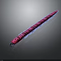 Long Pink And Black Striped Caterpillar With Vibrant Body On Dark Background