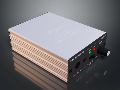 Merry Life Linear Power Supply With Silver Pink Casing Heat Sink Knob And Indicator Lights 3d model
