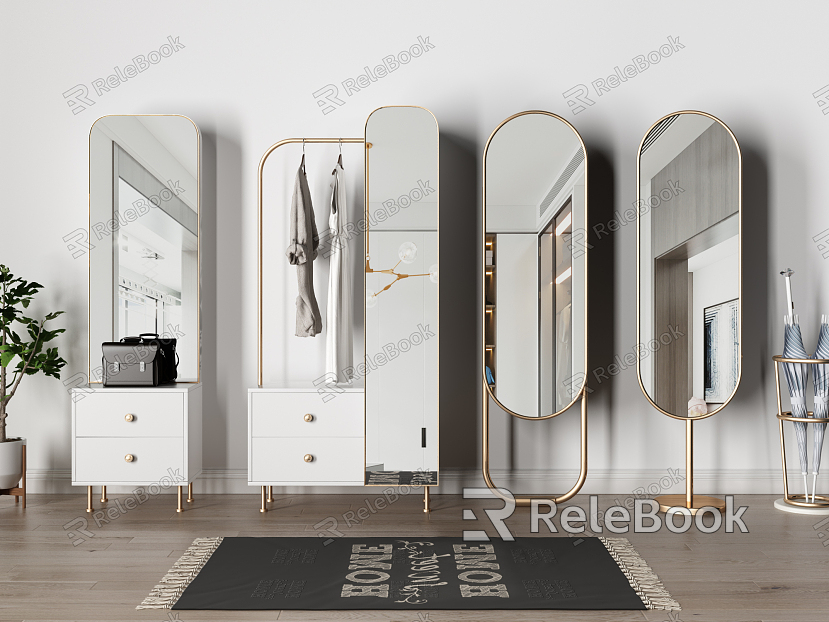 Modern Mirror Mirror Combination model