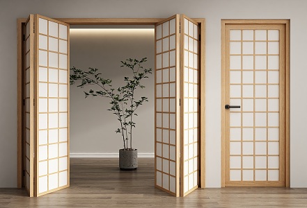 Japanese Folding Door 3d model