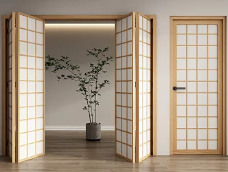 Japanese Folding Door 3d model