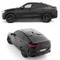BMW X6 Black Sports Activity Coupe With Sport Wheels And Sleek Roofline