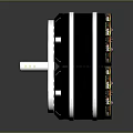 High Quality Dual Automotive Black Cylindrical Electric Motor Components With Red Parts