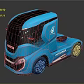 IVECO Blue Truck Futuristic Design With ETP FORWARD Branding Modern Wheels And Aerodynamic Structure